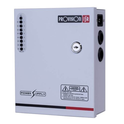 Adjustable camera power supply 12-14Vdc 5A 8 outputs PR-5A8CH-B