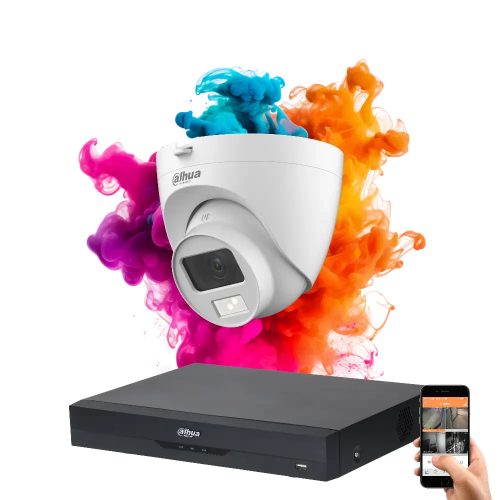Dahua 1 dome camera 5MP surveillance system with colour night vision