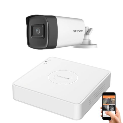 Hikvision 5 megapixel 1 bullet camera system with 40 m viewing distance