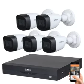   Dahua 5 Megapixel 5 Bullet Camera System with 30 m Night Vision