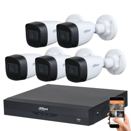 Dahua 5 Megapixel 5 Bullet Camera System with 30 m Night Vision