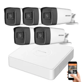   Hikvision 5 megapixel 5 bullet camera system with 40 m viewing distance