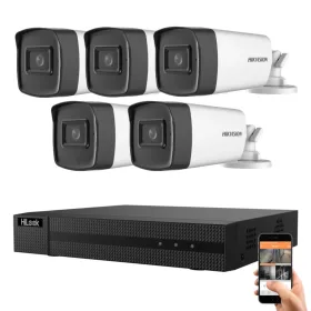   Hikvision HiLook 5 megapixel 5 bullet camera system with 40 m viewing distance