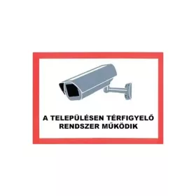 This settlement is monitored by CCTV system /sign/