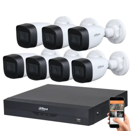 Dahua 5 Megapixel 7 bullet camera system with 30 m viewing distance