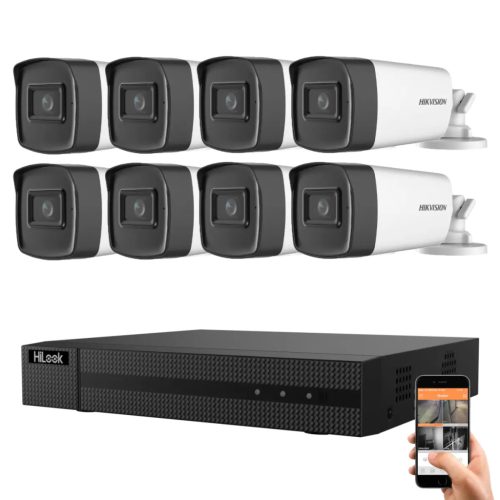 Hikvision HiLook 5 megapixel 8-camera system with 80 m night vision
