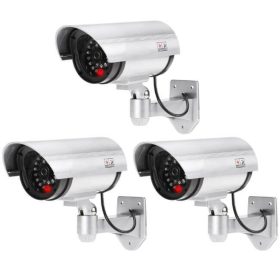 Dummy camera set with 3 CA-11 flashing LED dummy cameras
