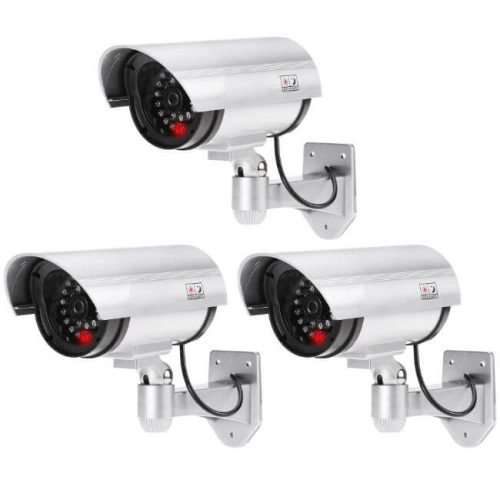 Dummy camera set with 3 CA-11 flashing LED dummy cameras