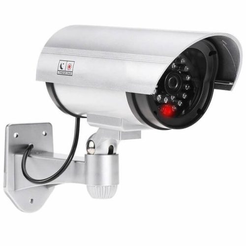 CA-11 silver flashing LED dummy camera