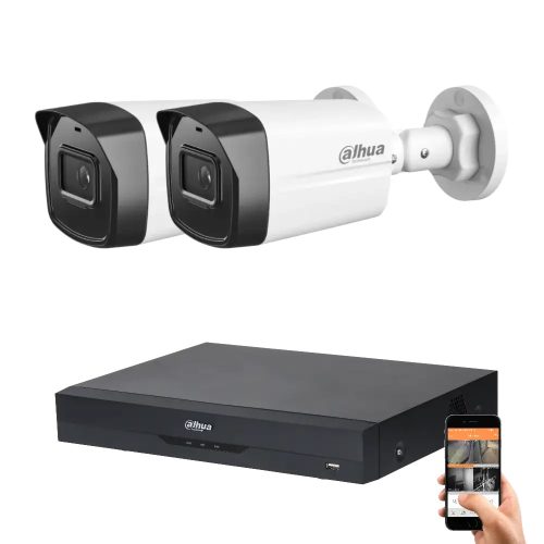 Dahua 2-camera IP security camera system 5MP