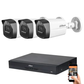 Dahua 3-camera IP security camera system 5MP