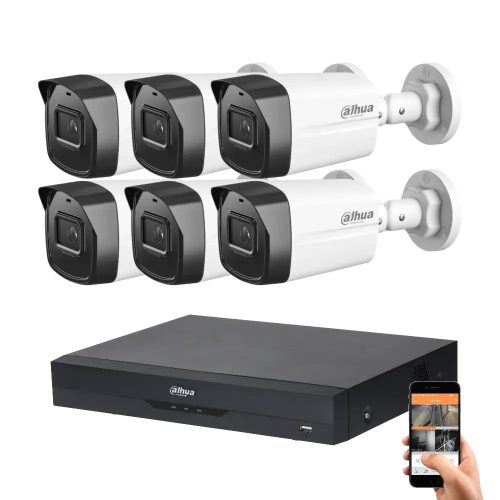 Dahua 6-camera IP security camera system 5MP