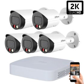 Dahua 5 Outdoor Camera IP System with 4MP Color Night Vision
