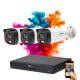 Dahua 3-camera IP security system with 4MP color night vision