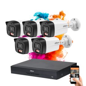   Dahua 5-camera IP security system with 4MP colour night vision