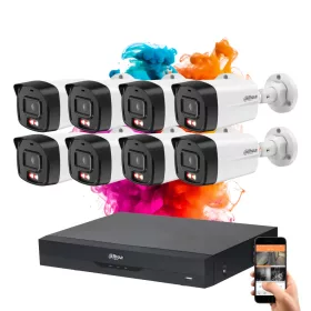  Dahua 8-camera IP security camera system with 4MP colour night vision