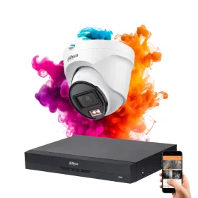   Dahua 1 dome security camera IP camera system with 4MP color night vision
