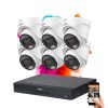 Dahua 6 dome security camera IP system with 4MP colour night vision