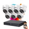 Dahua 7 dome security IP camera system 4MP with colour night vision