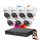 Dahua 7 dome security IP camera system 4MP with colour night vision
