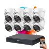 Dahua 8 dome security IP camera system with 4MP colour night vision