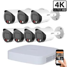   Dahua 7 outdoor camera IP surveillance system 8MP with colour night vision