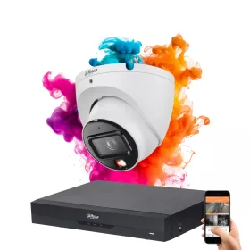   Dahua 1 dome security IP camera system 8MP with colour night vision