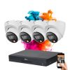 Dahua 4 dome security IP camera system 8MP with color night vision