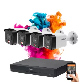   Dahua 4 security camera IP system with 8MP colour night vision