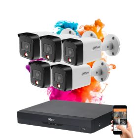   Dahua 5 security camera IP system with 8MP colour night vision