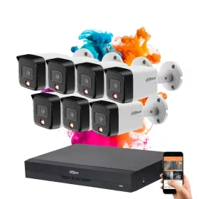   Dahua 7-camera IP security camera system 8MP with colour night vision