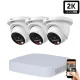 Dahua 3-dome outdoor IP camera system 4MP with colour night vision