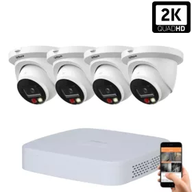   Dahua 4 Dome Outdoor IP Camera System 4MP with Color Night Vision