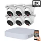 Dahua 6 dome outdoor IP camera system 4MP with color night vision