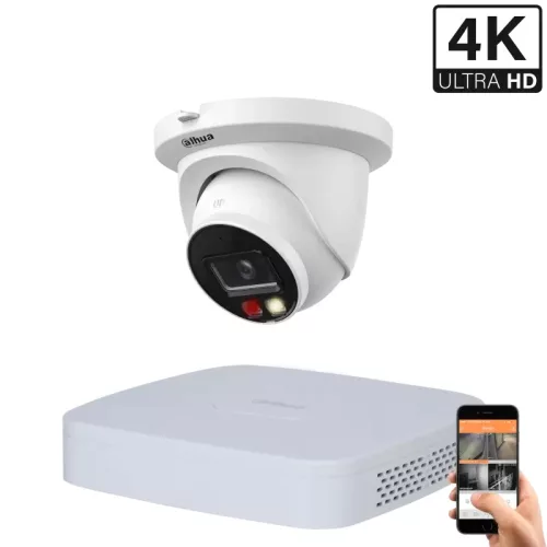 Dahua 1-dome outdoor IP camera system 8MP with colour night vision