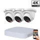 Dahua 3-dome outdoor IP camera system 8MP with colour night vision