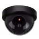 Black dome dummy camera with built-in red LED light
