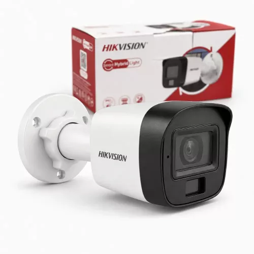 Hikvision DS-2CE16D0T-LPFS(2.8mm) security camera with colour night vision (2MP, outdoor, hybrid LED, IP67, microphone)