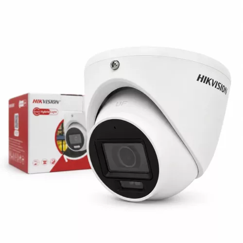 Hikvision DS-2CE76D0T-LMFS security camera with color night vision (2MP, 2.8mm, outdoor, hybrid LED, IP67, microphone)