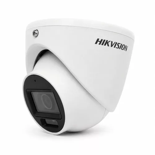 Hikvision DS-2CE76D0T-LMFS security camera with color night vision (2MP, 2.8mm, outdoor, hybrid LED, IP67, microphone)