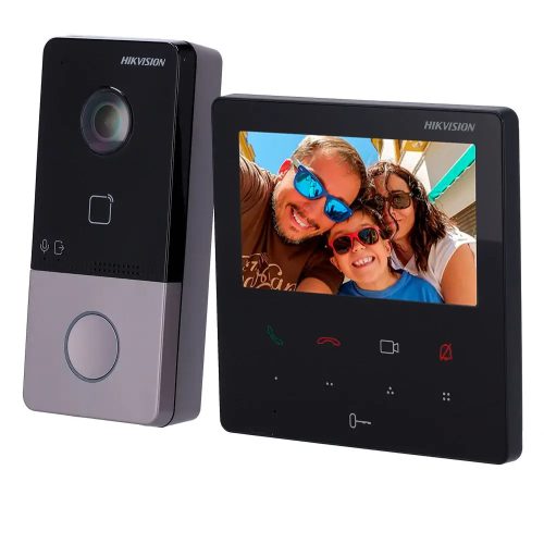 Hikvision DS-KIS606-P Videó Kaputelefon szett 4,3 colos monitorral, 2 MP IP kültéri egységgel