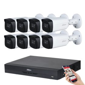 Dahua 8-camera 8MP 4K CCTV system kit with 40 m night vision