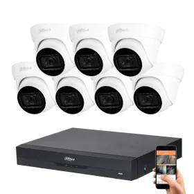   Dahua 7 Dome Camera 8MP 4K CCTV System Kit with 30 m Night Vision