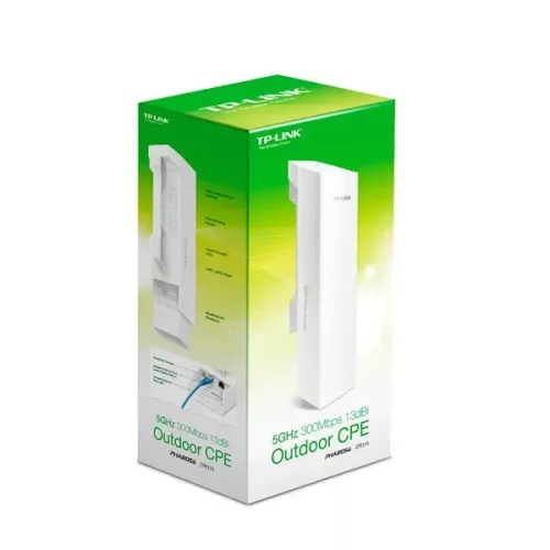 TP-Link Pharos CPE510 Outdoor WiFi Access Point (300Mbps, 5GHz, 100Mbps, 24V PoE, directional 13dBi antenna, 5km)
