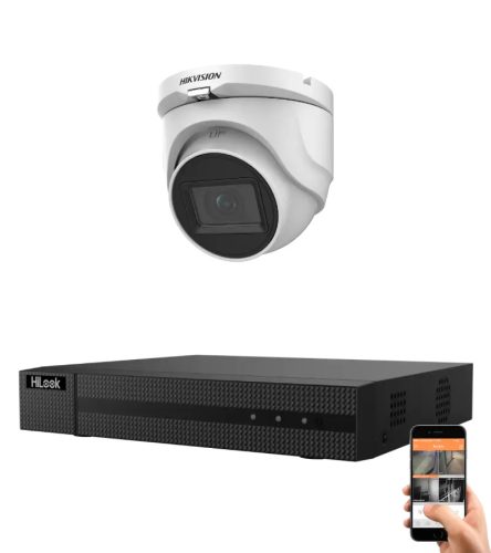 Hikvision HiLook 5 megapixel 1 dome camera system with 30 m night vision