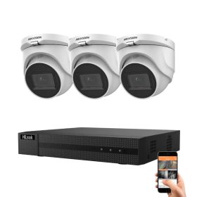   Hikvision HiLook 5 megapixel 3 dome camera system with 30 m night vision