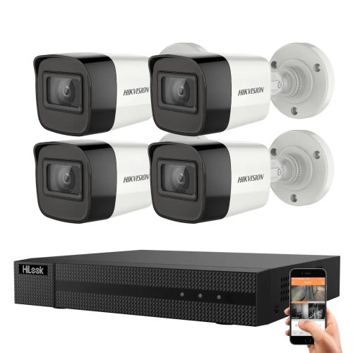 Hikvision HiLook 5 megapixel 4-camera surveillance system with 30 m night vision