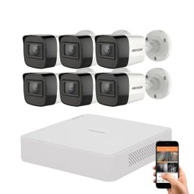   Hikvision 5 megapixel 6-camera security system with 30 m viewing distance