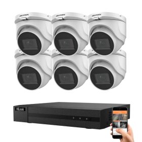   Hikvision HiLook 5 megapixel 6-dome camera system with 30 m night vision