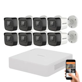   Hikvision 5 Megapixel 8-Camera Security System with 30 m Night Vision